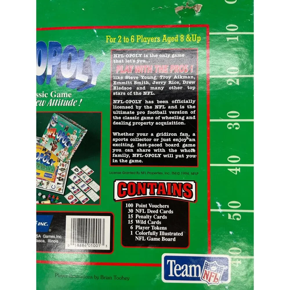 Vintage NFL-opoly NFL Game of Champions 1994 by USA Games